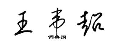 梁錦英王韋超草書個性簽名怎么寫