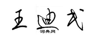 梁錦英王迪民草書個性簽名怎么寫