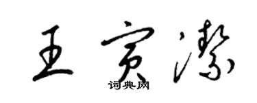 梁錦英王寅潔草書個性簽名怎么寫