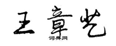 曾慶福王章藝行書個性簽名怎么寫