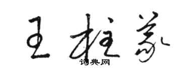 駱恆光王柱義草書個性簽名怎么寫