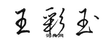 駱恆光王彩玉行書個性簽名怎么寫