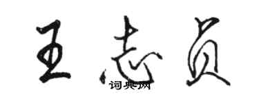 駱恆光王志貞行書個性簽名怎么寫