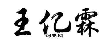 胡問遂王億霖行書個性簽名怎么寫