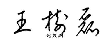 梁錦英王樹磊草書個性簽名怎么寫