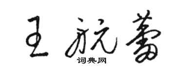 駱恆光王航蕾草書個性簽名怎么寫