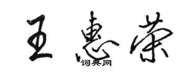 駱恆光王惠榮行書個性簽名怎么寫