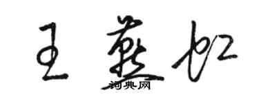 駱恆光王燕虹草書個性簽名怎么寫