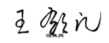 駱恆光王郁凡草書個性簽名怎么寫