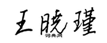 王正良王曉瑾行書個性簽名怎么寫