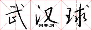 武漢球怎么寫好看