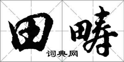 胡問遂田疇行書怎么寫