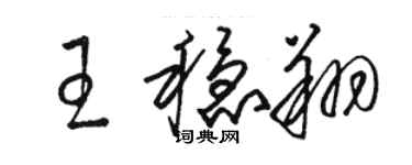 駱恆光王穩翔草書個性簽名怎么寫