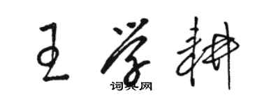 駱恆光王學耕草書個性簽名怎么寫