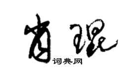 朱錫榮肖琨草書個性簽名怎么寫