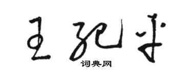 駱恆光王紀平草書個性簽名怎么寫