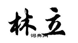 胡問遂林立行書個性簽名怎么寫