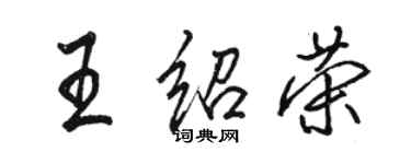 駱恆光王紹榮行書個性簽名怎么寫