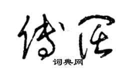 曾慶福傅闊草書個性簽名怎么寫