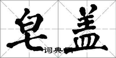 翁闓運皂蓋楷書怎么寫