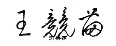 駱恆光王競苗草書個性簽名怎么寫