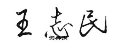 駱恆光王志民行書個性簽名怎么寫