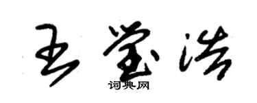 朱錫榮王瑩浩草書個性簽名怎么寫