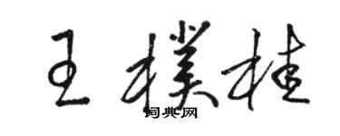 駱恆光王朴桂草書個性簽名怎么寫