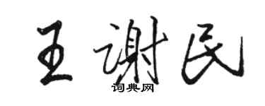 駱恆光王謝民行書個性簽名怎么寫