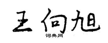 曾慶福王向旭行書個性簽名怎么寫