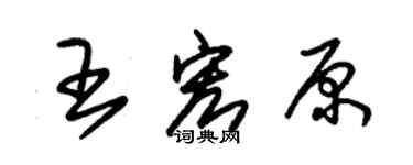 朱錫榮王宏原草書個性簽名怎么寫