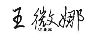 駱恆光王微娜行書個性簽名怎么寫