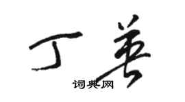 駱恆光丁英草書個性簽名怎么寫