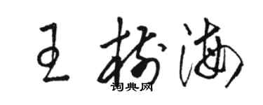 駱恆光王樹海草書個性簽名怎么寫