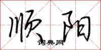 荊霄鵬順陽行書怎么寫