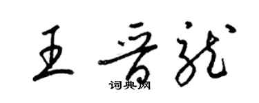 梁錦英王晉龍草書個性簽名怎么寫