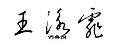 梁錦英王泳霏草書個性簽名怎么寫