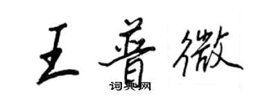 王正良王普微行書個性簽名怎么寫