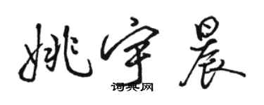 駱恆光姚宇晨行書個性簽名怎么寫