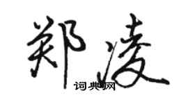 駱恆光鄭凌行書個性簽名怎么寫
