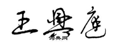 曾慶福王興庭草書個性簽名怎么寫