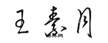 駱恆光王素月草書個性簽名怎么寫