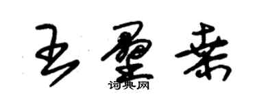 朱錫榮王壘桑草書個性簽名怎么寫