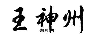 胡問遂王神州行書個性簽名怎么寫
