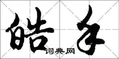 胡問遂皓手行書怎么寫