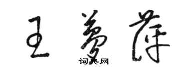 駱恆光王夢萍草書個性簽名怎么寫