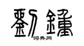 曾慶福劉鍾篆書個性簽名怎么寫