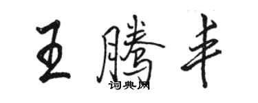 駱恆光王騰豐行書個性簽名怎么寫