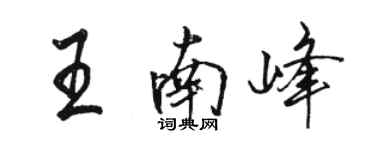 駱恆光王南峰行書個性簽名怎么寫