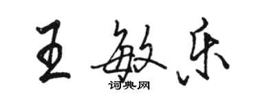 駱恆光王敏樂行書個性簽名怎么寫